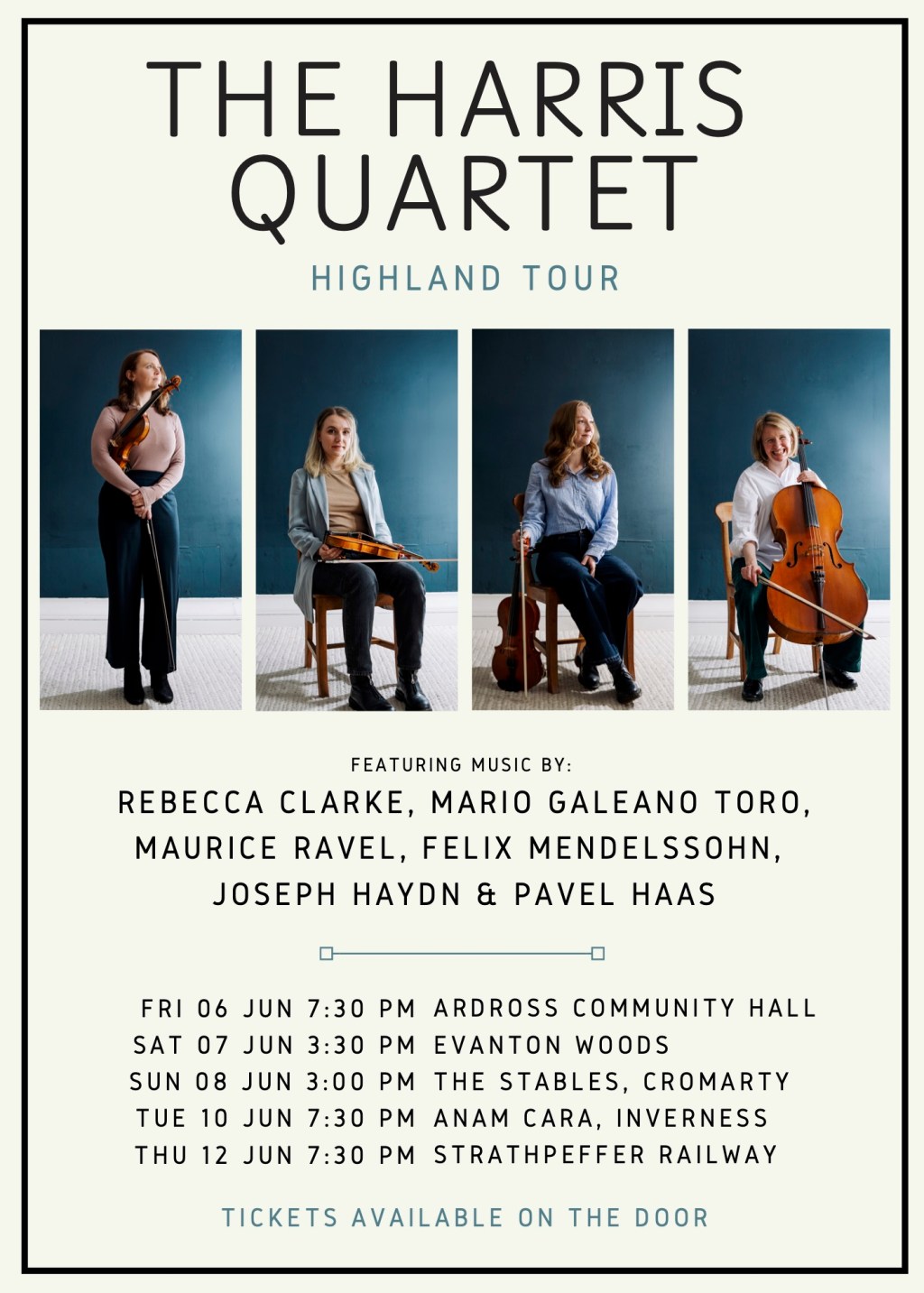 Harris String Quartet Highland&nbsp;Tour