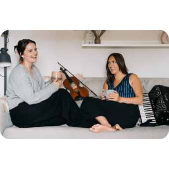 Rachel and Holli (Piano, Accordion and&nbsp;Fiddle).